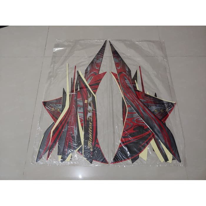 Stiker Bodi &amp; Lis Body &amp; Striping Jupiter Mx 2010 - 2011 Hitam Merah - sticker