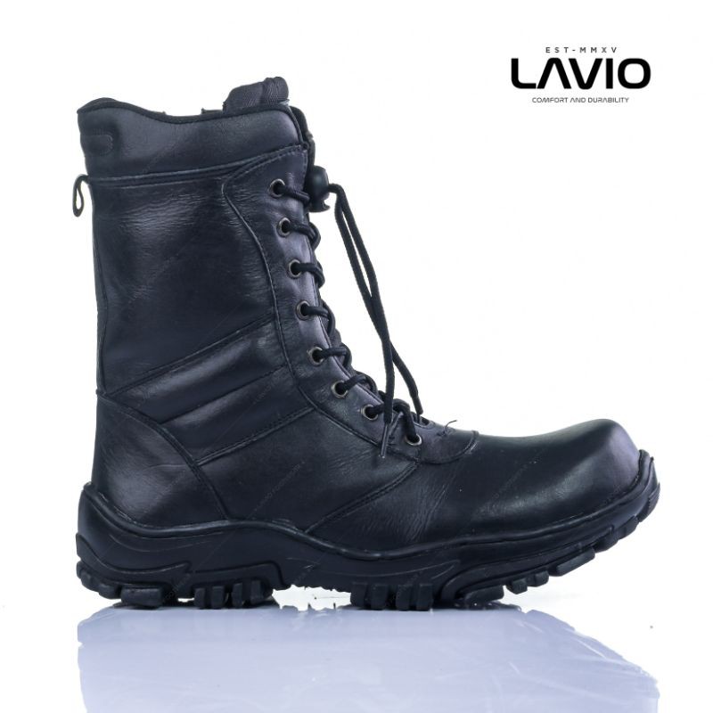 Lavio Blood Sepatu Safety Boots Kulit Asli Original Terlaris Ujung Besi