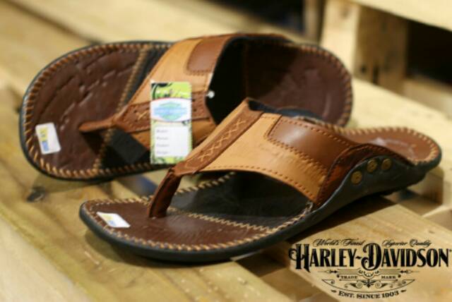 SANDAL JEPIT PRIA KULIT IMPORT HARLEY-DAVIDSON