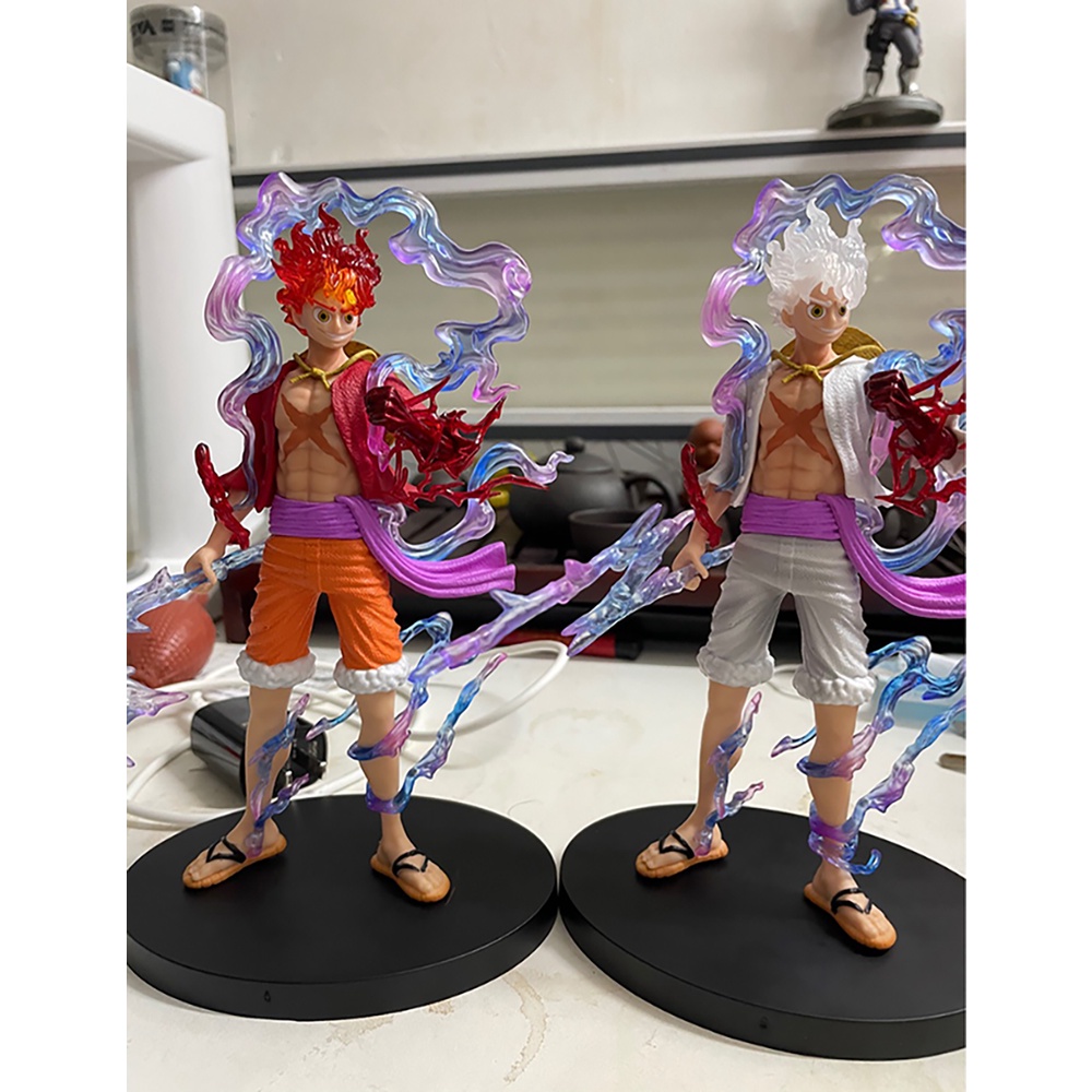 Mainan Action Figure Model Anime One Piece Sun God Nika Gear 5 Luffy Monkey D Luffy Bahan PVC Ukuran 21cm