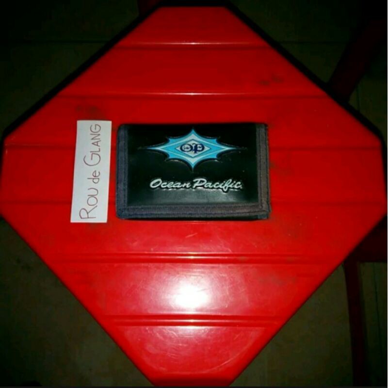 Langka Dompet Velcro OP Ocean Pacific Hitam Original Collectible Items Wallet Pria Wanita Unisex