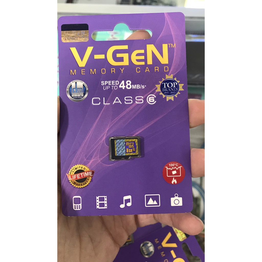 Memori card micro sd mmc vgen 8gb class 6 original