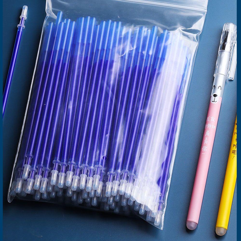 Suyo 10 Pcs/20 Pcs Dihapus Pen Refill Baru Alat Tulis Kantor Sekolah Roller Bola Anak Tinta Netral