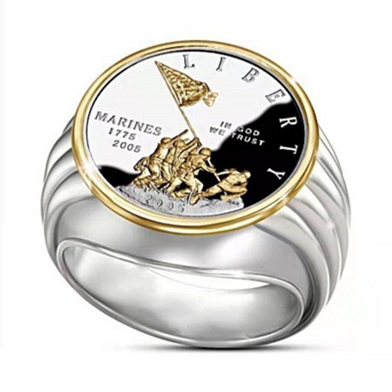 Cincin Revolusi Peringatan Fashion Pria/Aksesoris Perhiasan/Hadiah Ulang Tahun