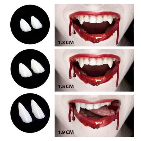 GIGI VAMPIR fake fang gigi taring palsu dracula vampire drakula prank tajam vampir halloween