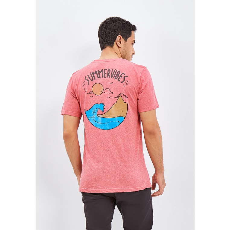 Woffi Man Kaos Pria - Summer Vibes T-Shirt Pink