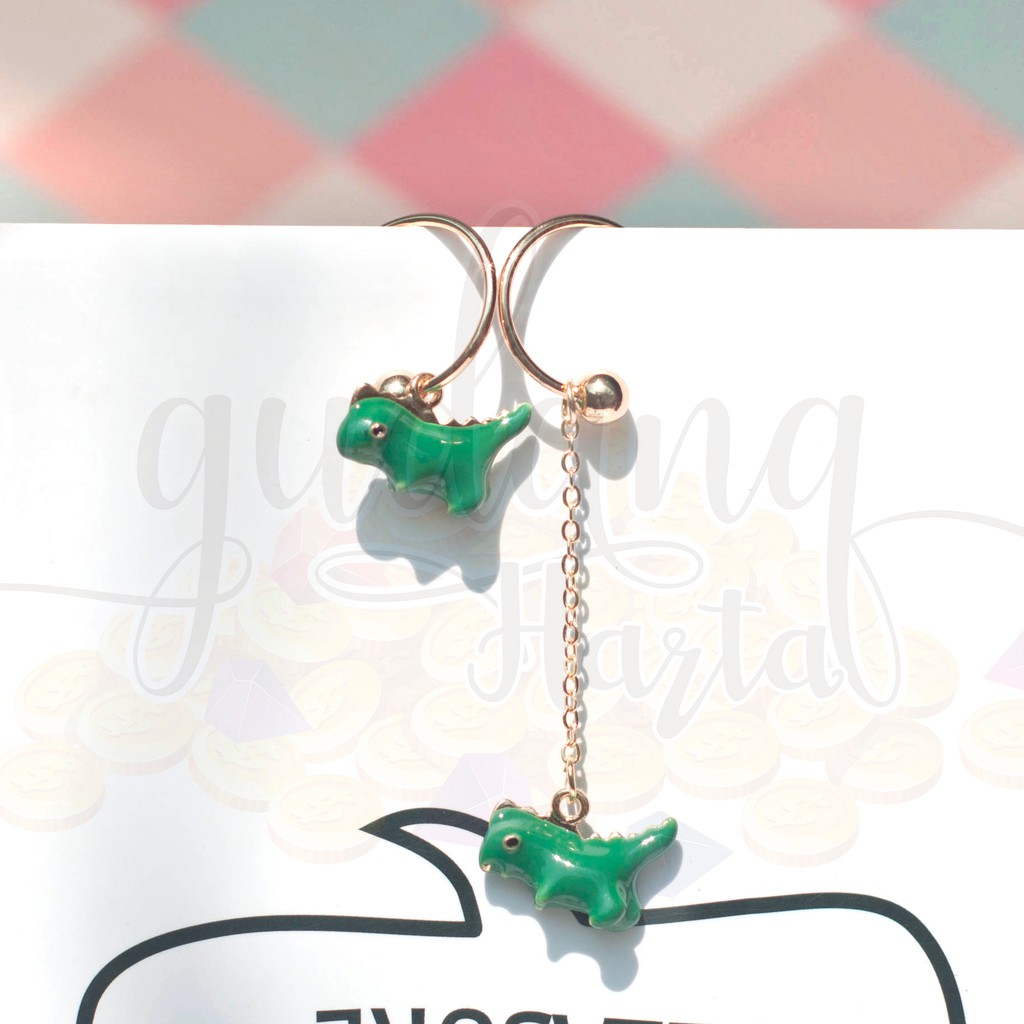 Anting Stud Mini Dinosaurus Dino Lucu Asimetris GH 203766