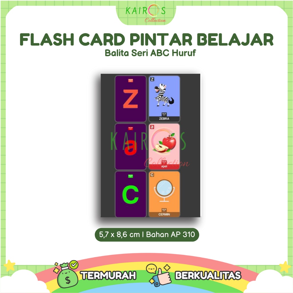 Flashcard / Kartu Pintar Belajar Balita Seri ABC Huruf / Flash Card