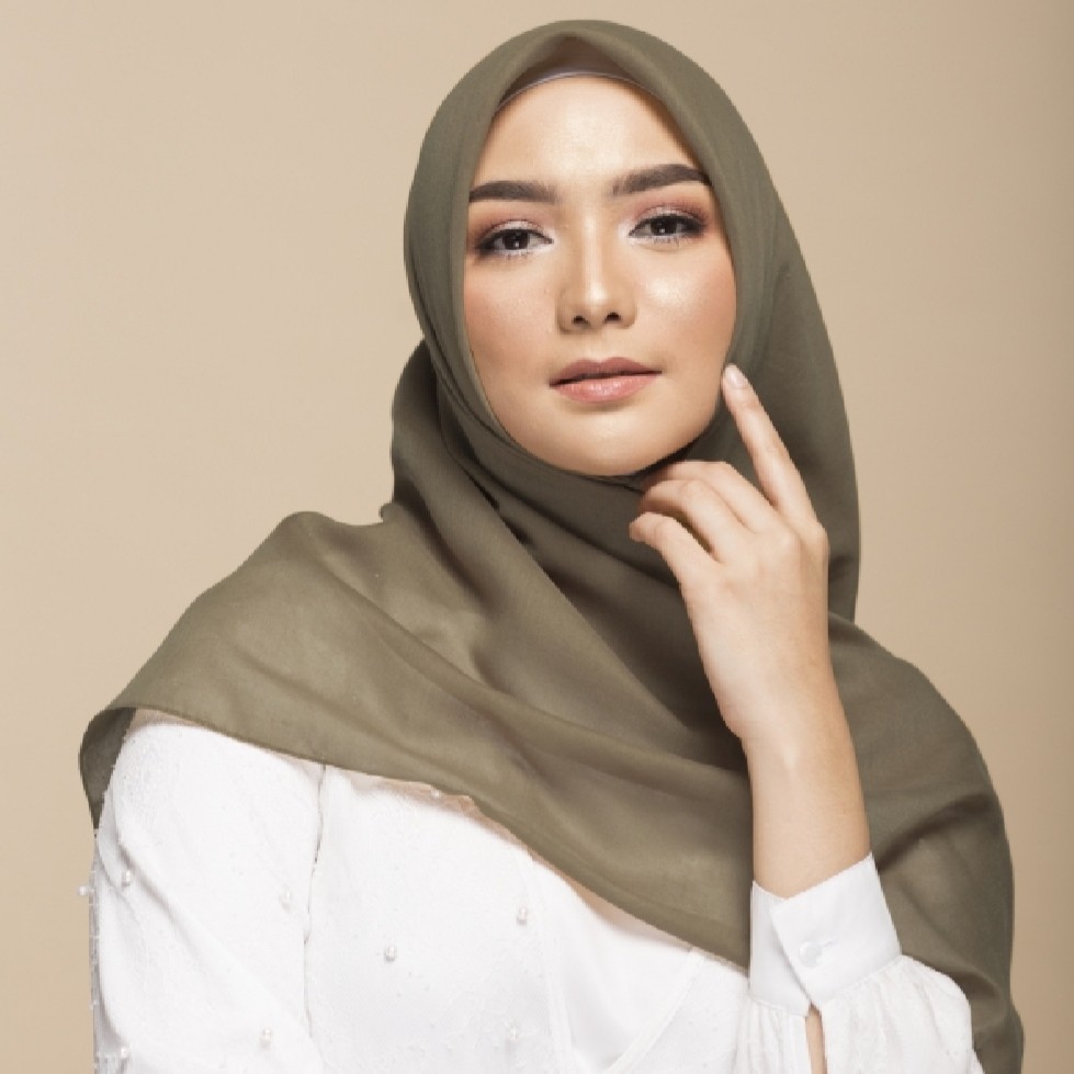 elzatta Jilbab Segi Empat Keisha Sadia Basic 2-725 - Coklat Muda 2