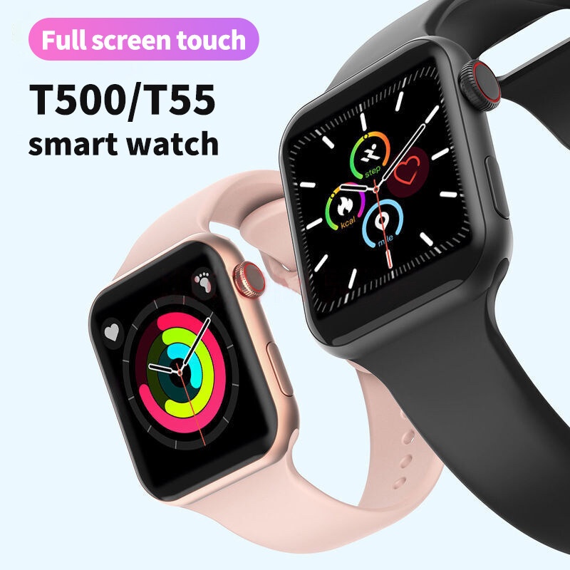 COD T500/T55 Smart Watch Bluetooth Original Layar Sentuh Dengan Pedometer Dan Detak Jantung