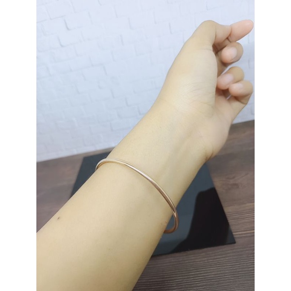 GELANG PIPA SPIRAL DISCOBALL MP (GELANG TINJU) / GELANG PERAK ASLI SILVER 925 LAPIS EMAS/ GELANG FASHION WANITA TERBARU