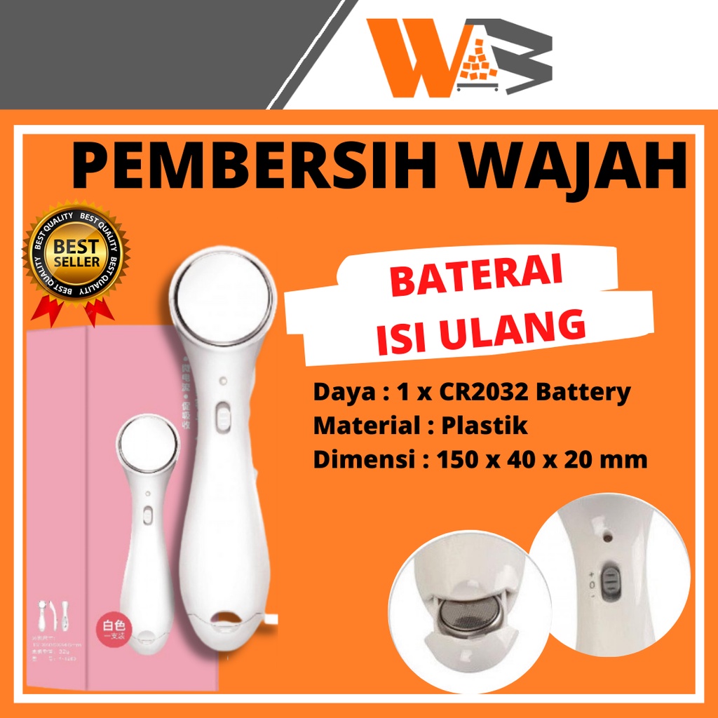 COD Ultrasonic Beauty Export Import Ion Cleansing Face Care Facial Cleaner GetaranListrik Sikat Pembersih Wajah Menghapus Blackhead/Pore Waterproof