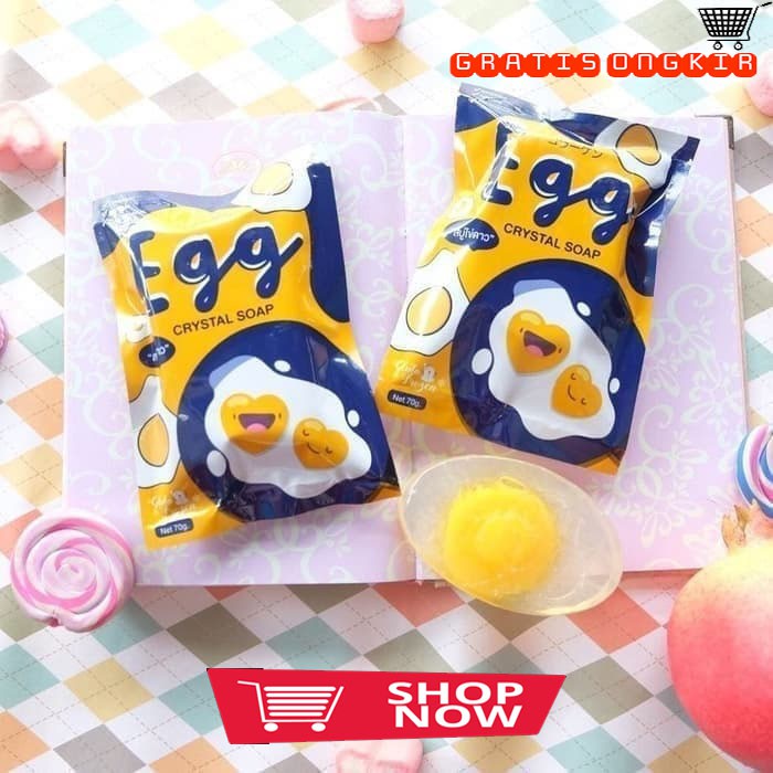 EGG CRYSTAL SOAP By Gluta Frozen EGG SOAP Sabun Telur