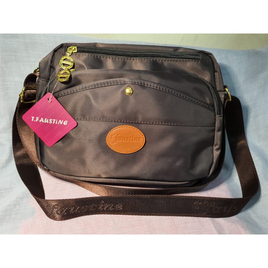 Tas Selempang Faustine Bag Wanita Kanvas Impor Elegan Mewah - Fido Collection