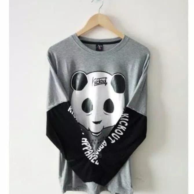 Super Sale baju kaos lengan panjang panda kickout apparel kick out distro Murah Banget