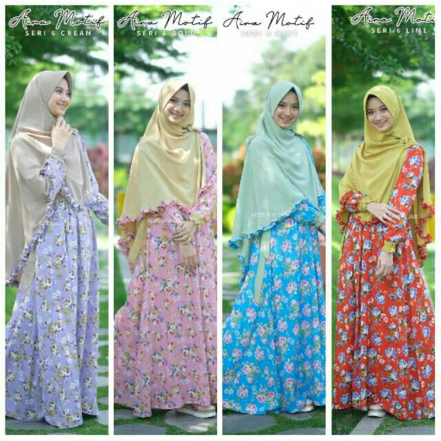 Gamis Aira Motif Seri 06 by Adzkia Hijab
