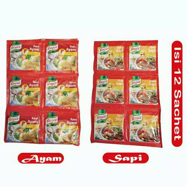 

Royco Penyedap Rasa Ayam atau Sapi 12 sachet