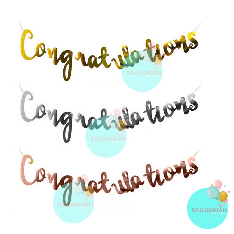 Graduation Banner Latin Congratulation/Banner Flag Kelulusan/Banner Wisuda