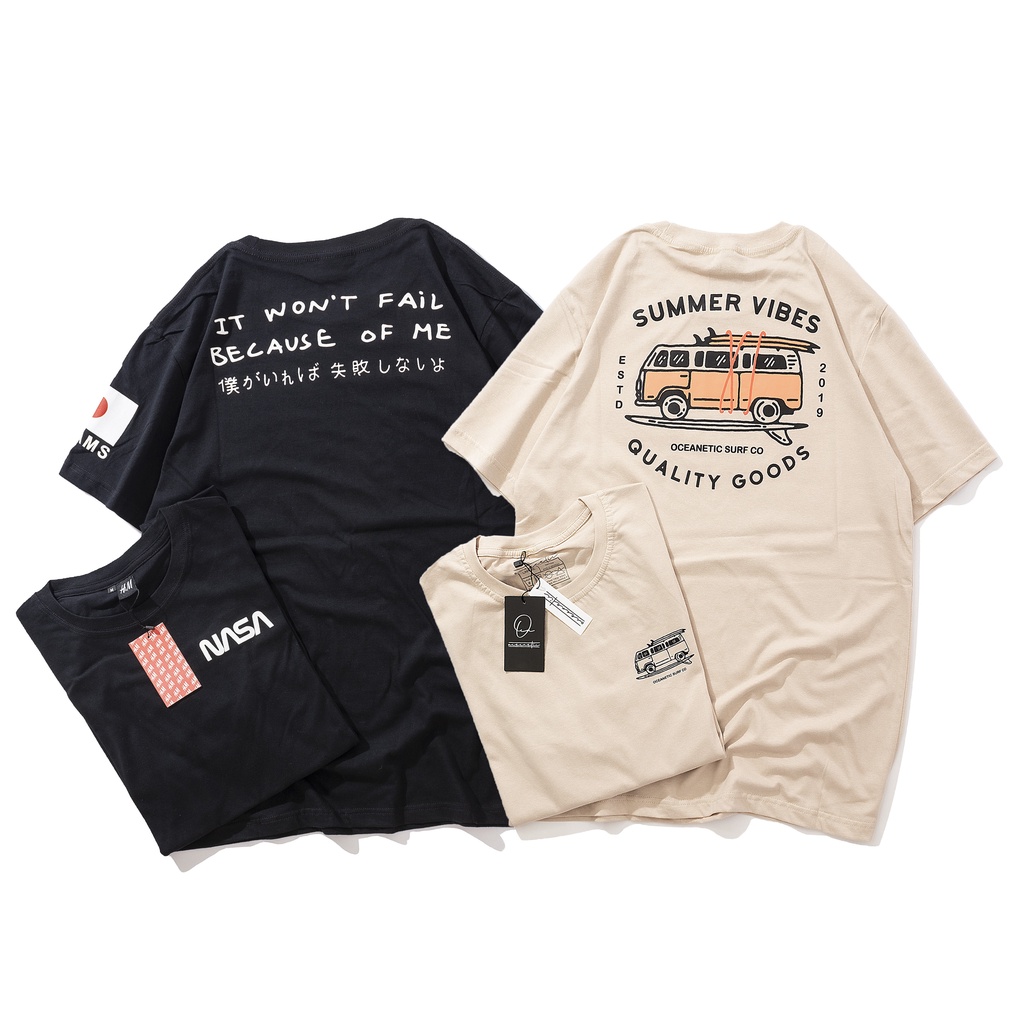 KAOS NASA H&M ORIGINAL | PRIA | UNIQLO | DISTRO | OVERSIZE | ATASAN | BAJU | WANITA | KAOS | COWOK |