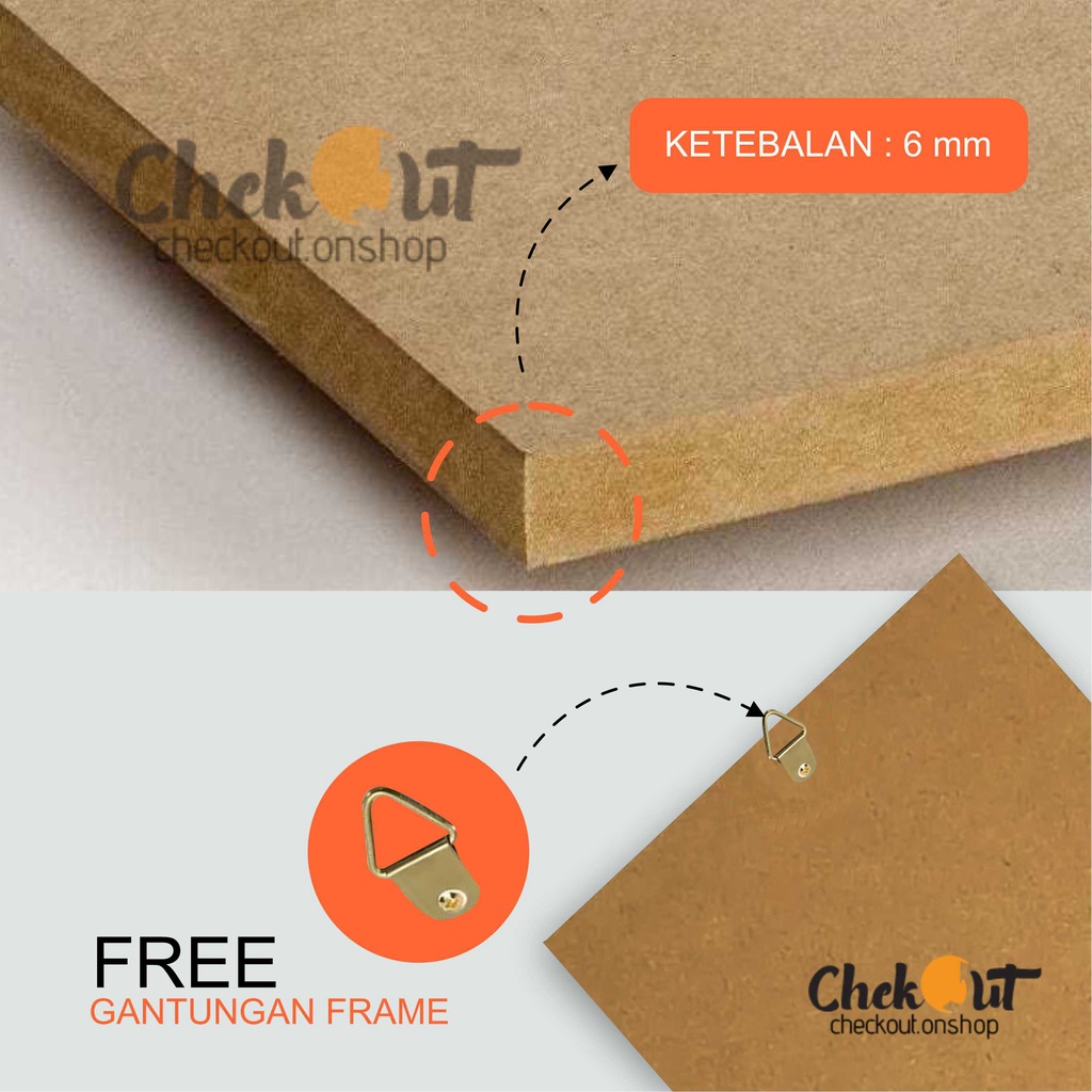 Cetak Foto custom dan Bingkai Kayu MDF Ukuran 20x30 cm