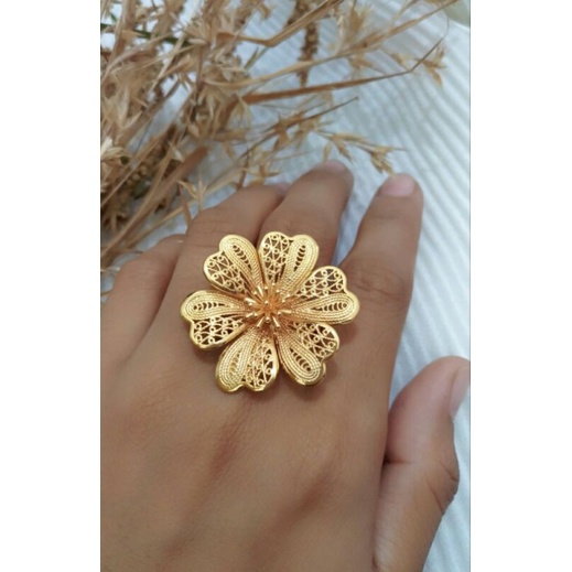 Cincin Bunga Kendari Dubai. yaxiya .perhiasan wanita-A