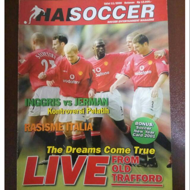 (PRELOVED) MAJALAH HAI SOCCER COVER MANCHESTER UNITED