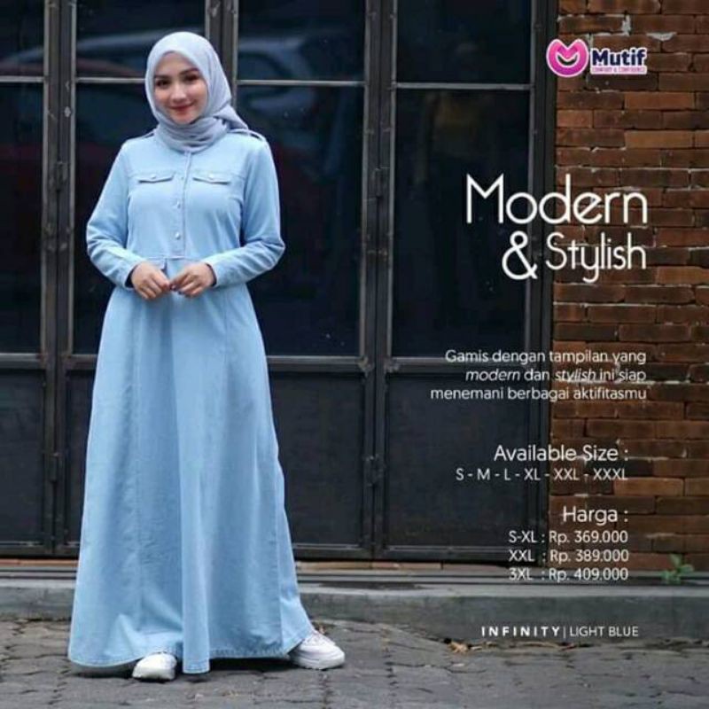 Gamis Mutif Jeans Mutif Denim Ifinity