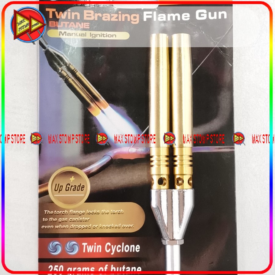 BLOW TORCH DOUBLE TWIN BRAZING GAS TORCH ALAT UNTUK LAS FLAME GUN