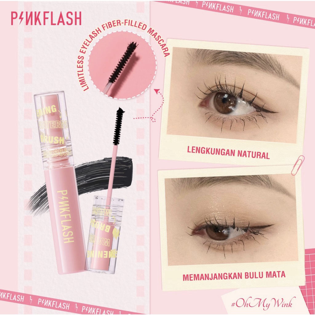 PINKFLASH OhMyWink E10 Length Curled Maskara Ultrathin Fibre Waterproof Limitless Eyelash Skinny Mascara