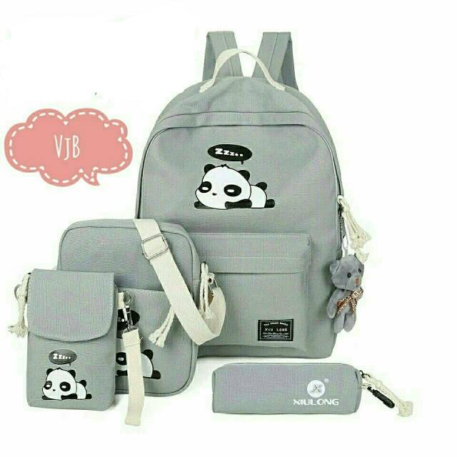 Tas ransel sekolah 4in1 panda