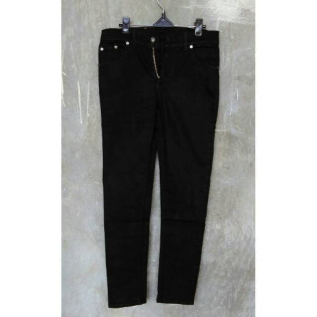 Celana jeans panjang hitam pria size 27 28 29 30 31 32 murah