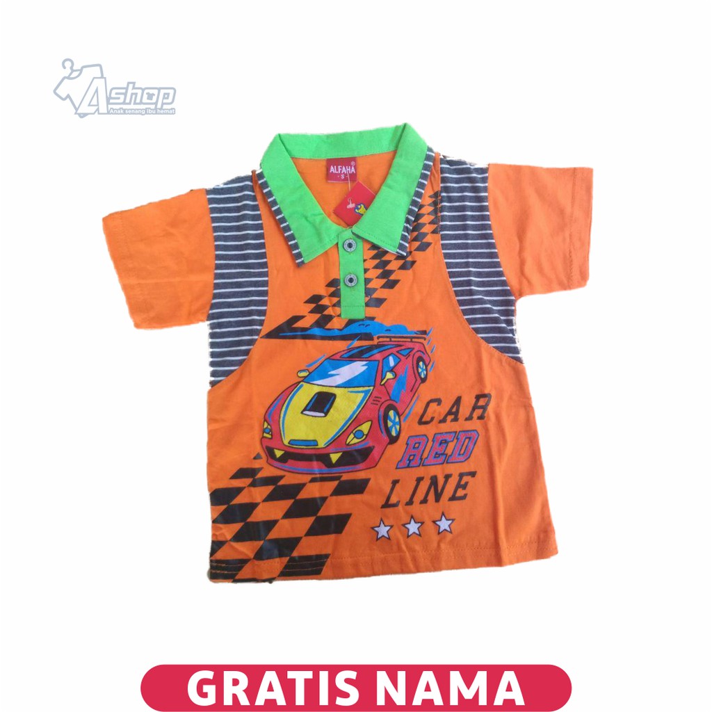 Baju Kaos Anak  Berkerah