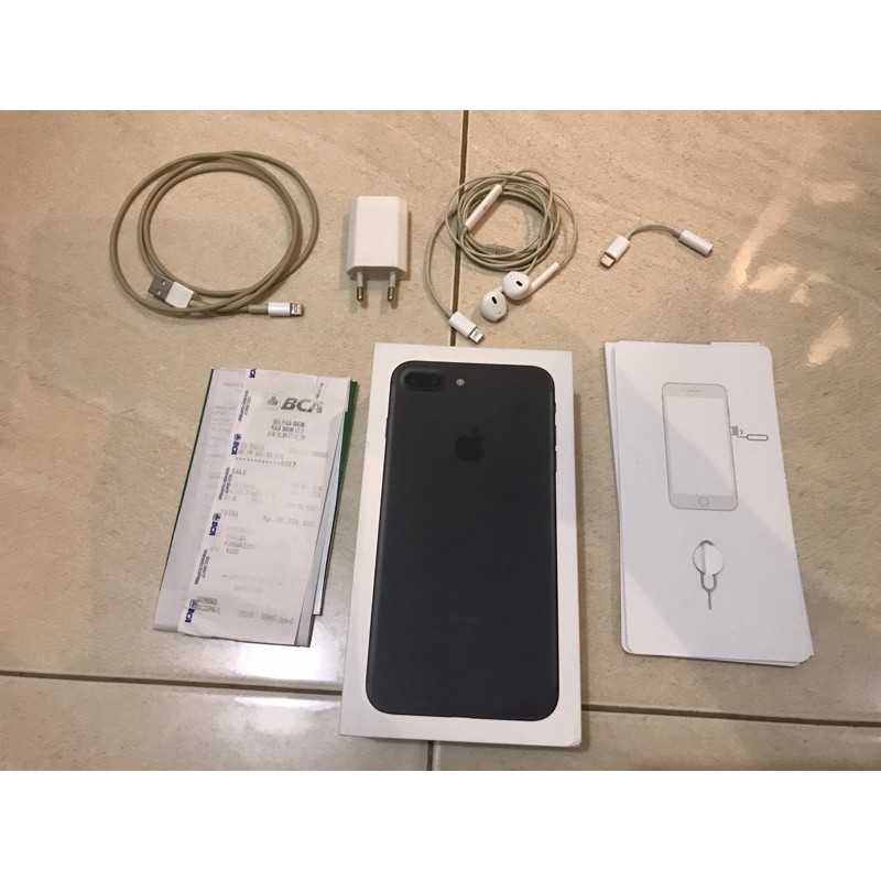 IPHONE 7 PLUS 128GB SECOND RESMI IBOX JET BLACK
