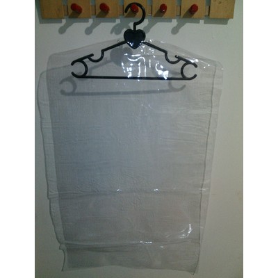 Plastik gantungan baju tebal (bisa untuk pakaian, kemeja, kaos, jas, kaus, celana, baju kaos distro)