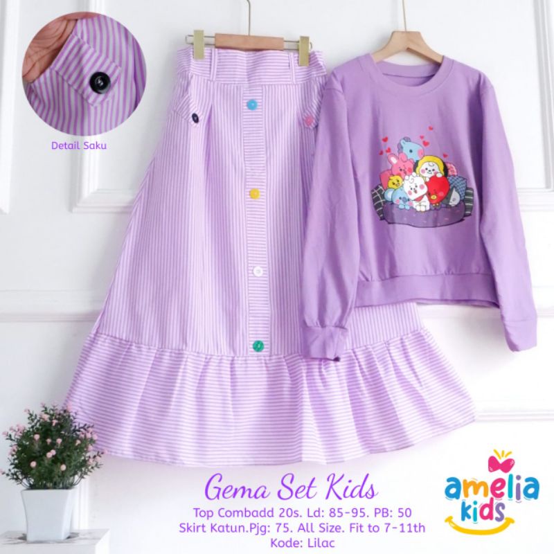 Gema Set Rok Anak by Amelia Kids
