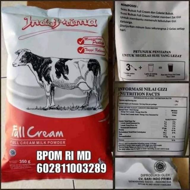 

Susu indoprima gemuk full cream 350 gr FREE BUBBLE WRAP