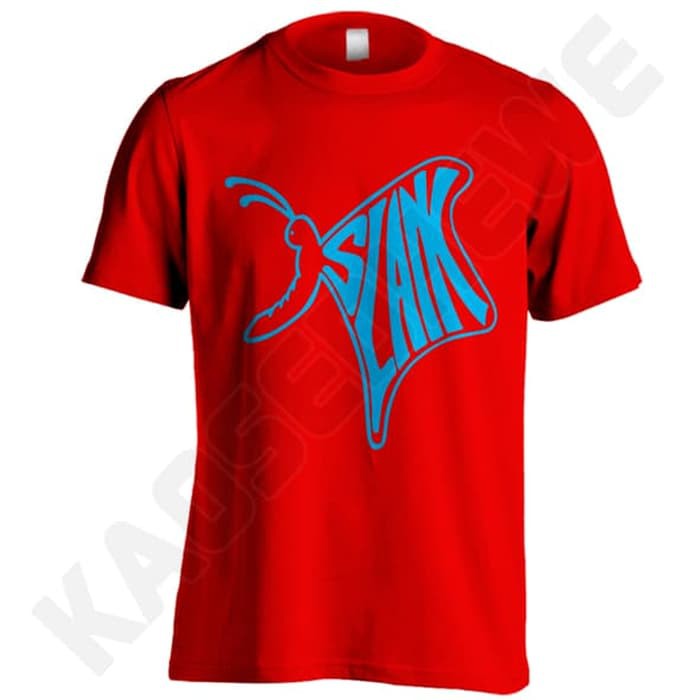 KAOS SLANK KUPU-KUPU LIAR 01 SABLON BIRU - KGD - MERAH UKURAN S-XXL