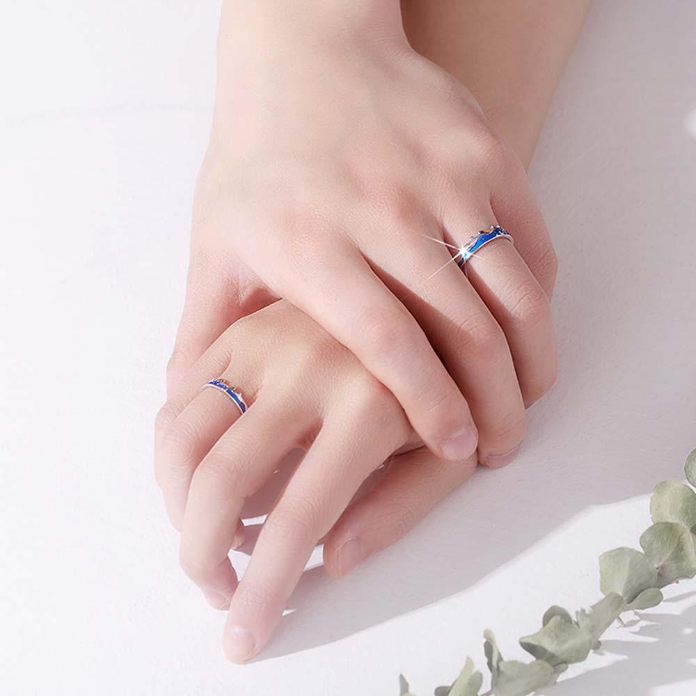 Cincin Model Terbuka Lapis Silver Desain Gelombang Gaya Korea Untuk Wanita