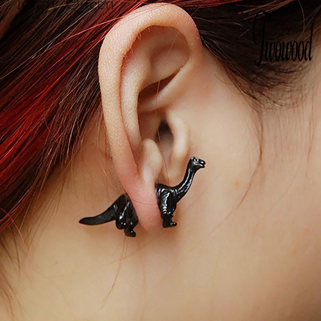 Anting Desain Dinosaurus Bahan Alloy Untuk Pria Dan Wanita