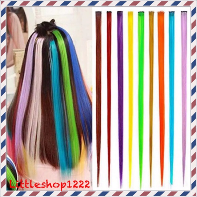 Rambut Palsu 1 WARNA Panjang ( L.1163 )Bahan Sintetis Warna Warni P: 55CM