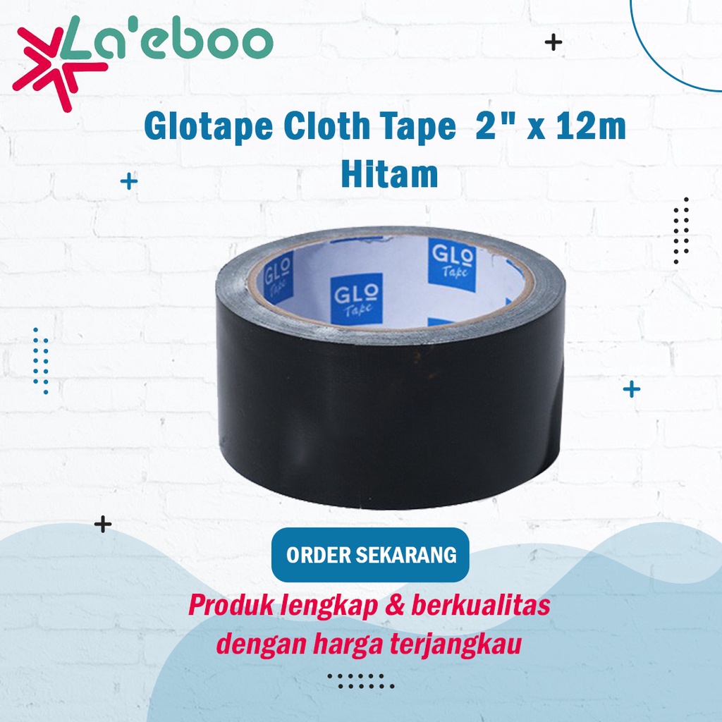 

Lakban Kain Hitam Glotape Cloth Tape Ukuran 1"/1,5"/2" x 12m