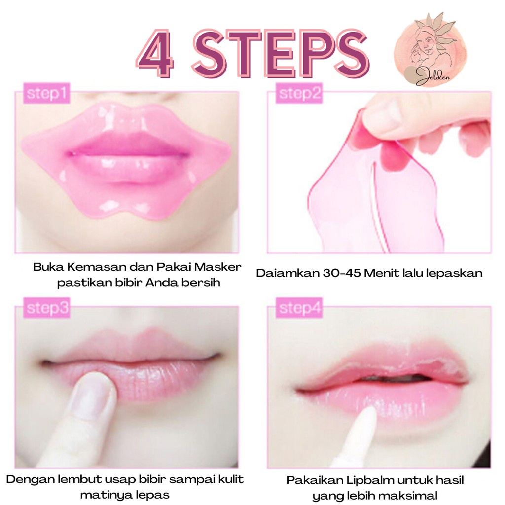 PROMO!! LIP MASK / Masker Bibir / PINK Lips Gel Mask Melembabkan Menghilangkan Kulit Mati