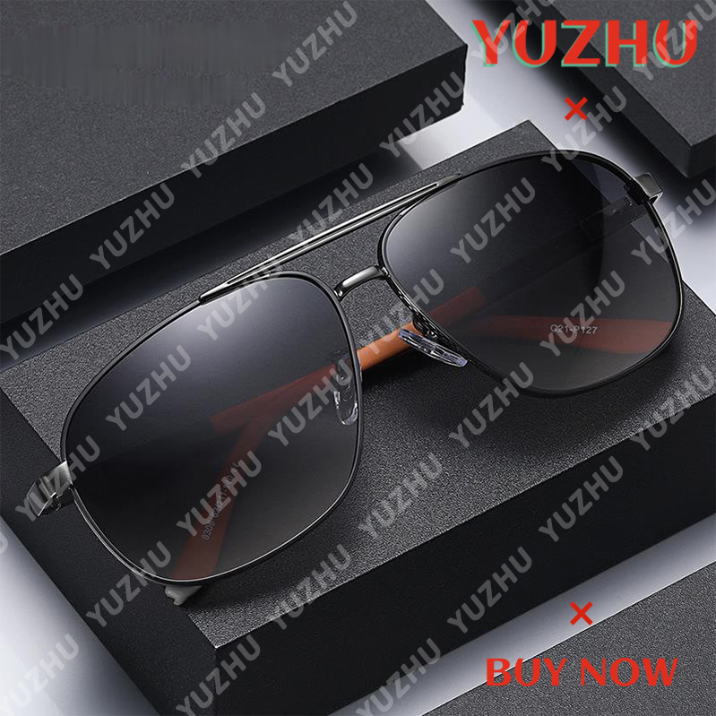 【YUZHU】COD Fashion Baru Aviator Logam Dua-nada Bingkai musim semi Leg Sunglasses