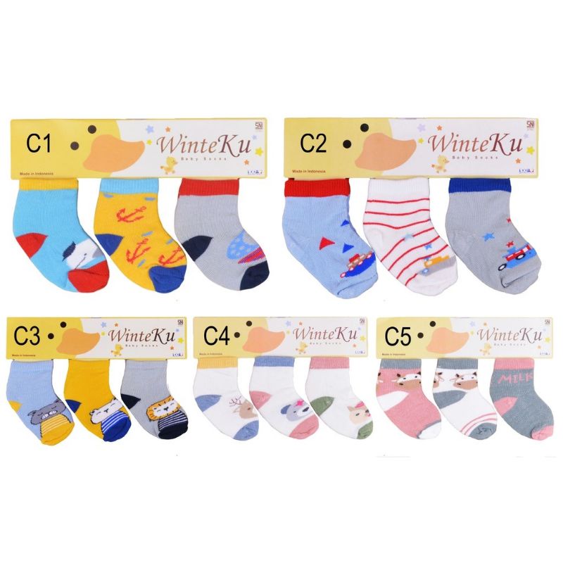 Winteku / Baby Kingdom Kaos Kaki Bayi 3in1 Kaos Kaki isi 3