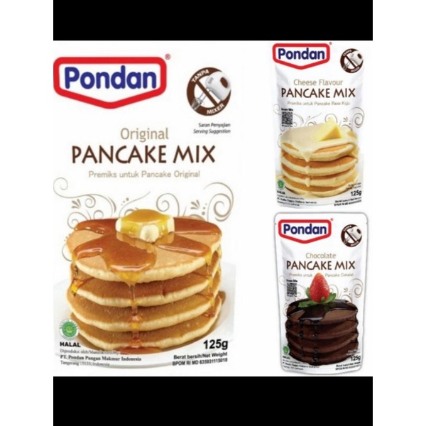 

Pondan pancake mix coklat n keju 125gram