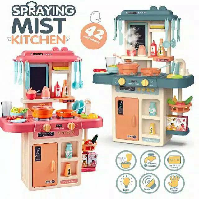 Tma / Mainan anak spraying mist kitchen Jumbo / Kitchen Set Ukuran Besar Bisa Keluar Uap