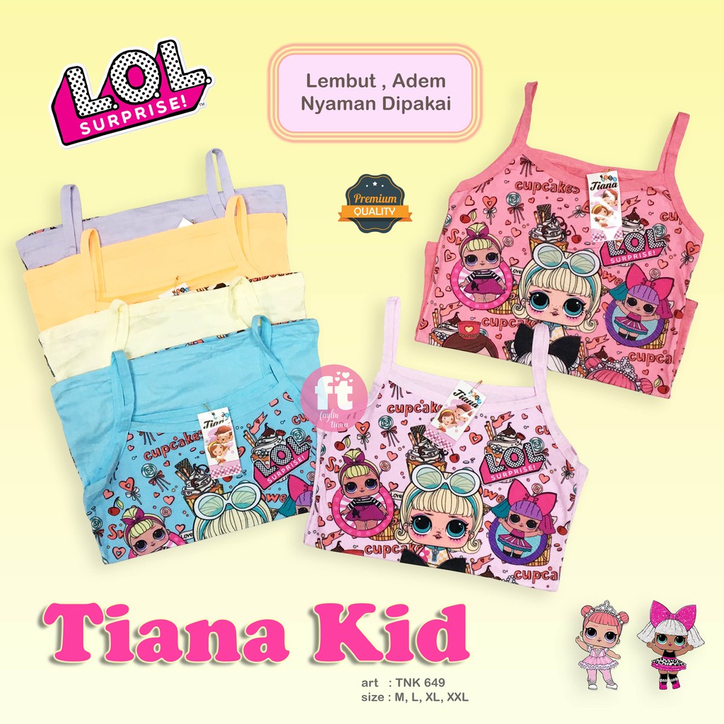 TIANA KIDS | Tanktop Anak / Atasan Anak / Singlet Anak  / art TNK 649