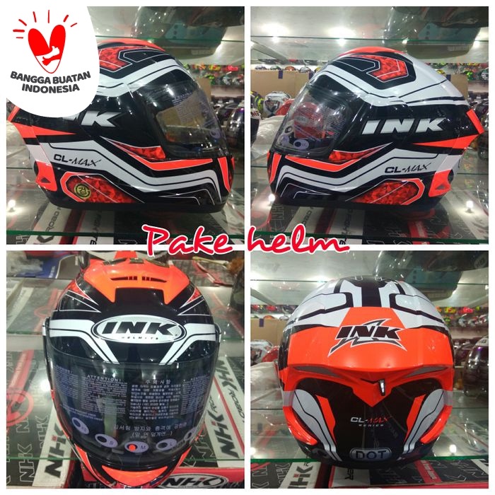 FACE-FULL-HELM- HELM INK CL MAX #5 RED FLUO - L -HELM-FULL-FACE.