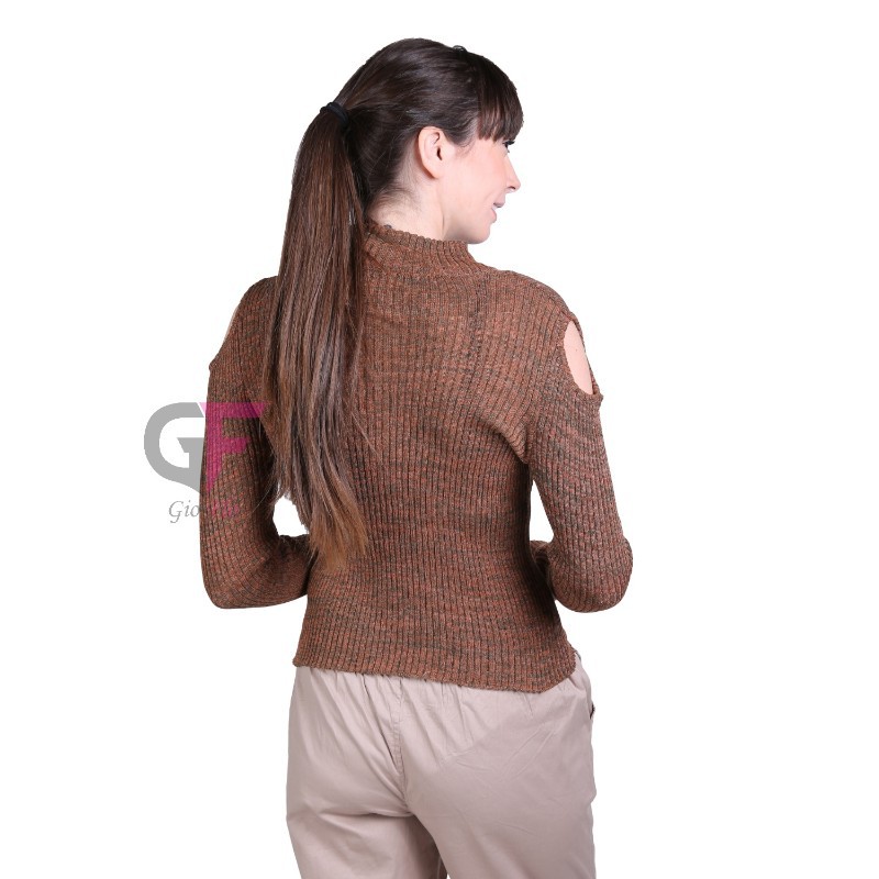 GIOFLO Sweater Panjang Wanita Cantik Casual Coklat / RJT 19