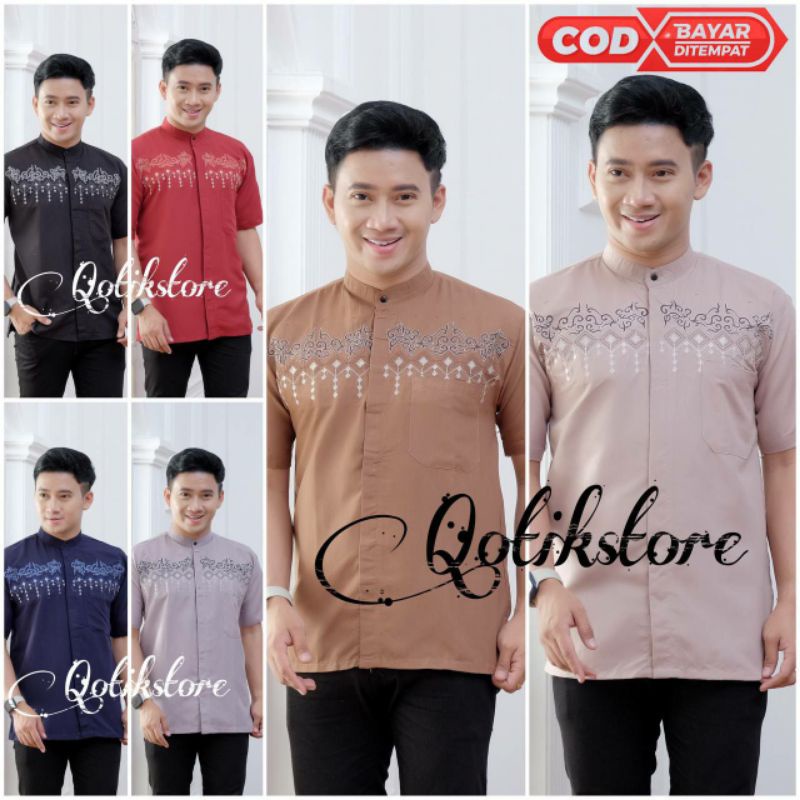 Baju Muslim Pria Dewasa Lengan Pendek Baju Koko Dewasa Lengan Pendek Baju Koko Signature Lengan Pend